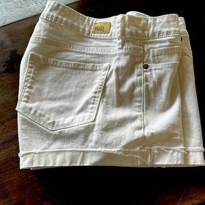 White Denim Short